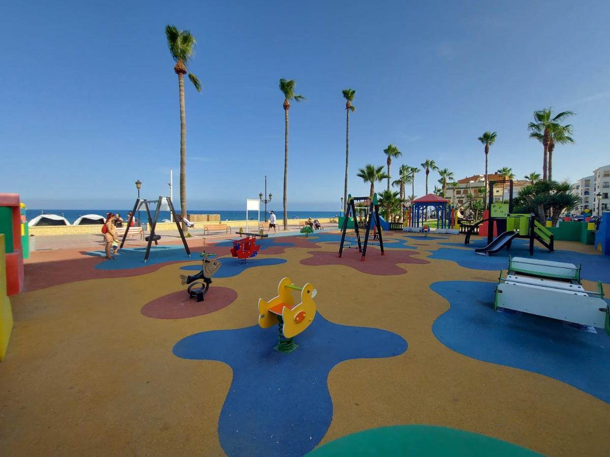 Noria 2, Pied Dans Le Sable, Magnifique Vue Mer, Piscine, Garage, Climatisation San Luis de Sabinillas Bagian luar foto
